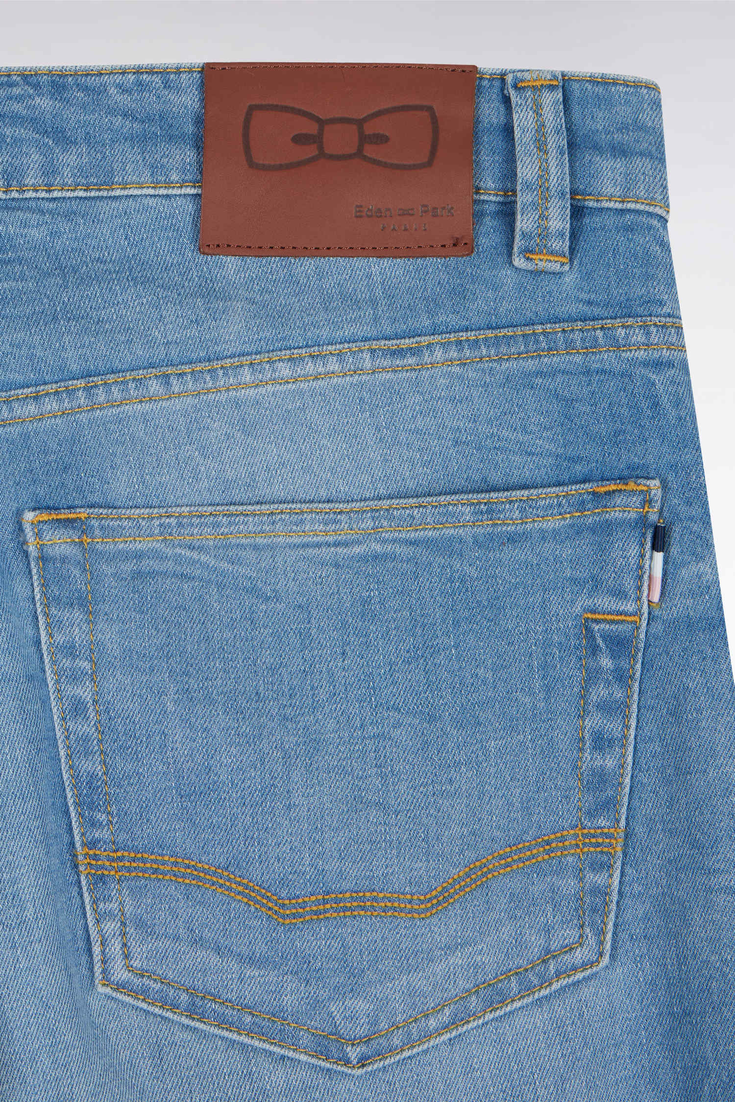 jeans 5 pockets in denim stretch medium wash straight fit