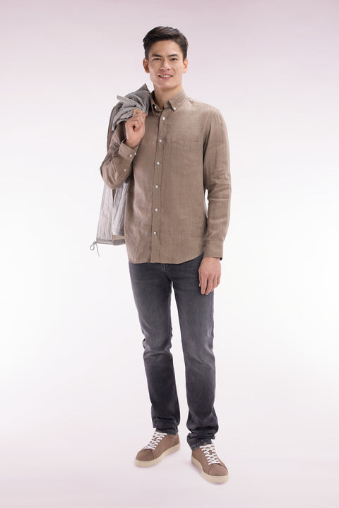Jean 5 poches en denim stretch gris coupe slim - Image 2