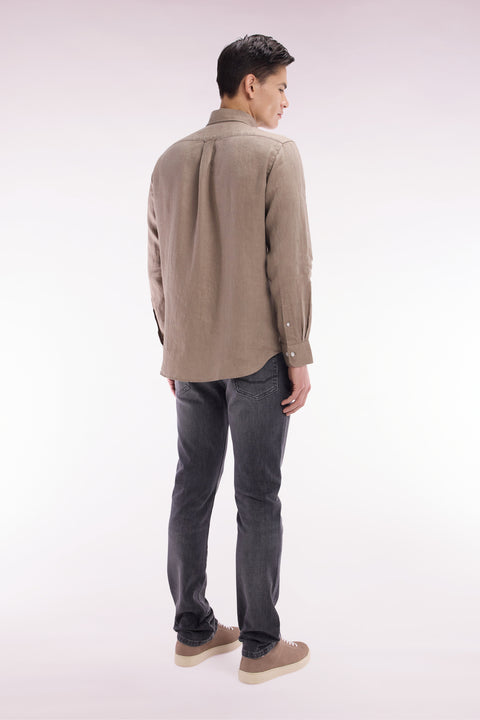 Jean 5 poches en denim stretch gris coupe slim - Image 3