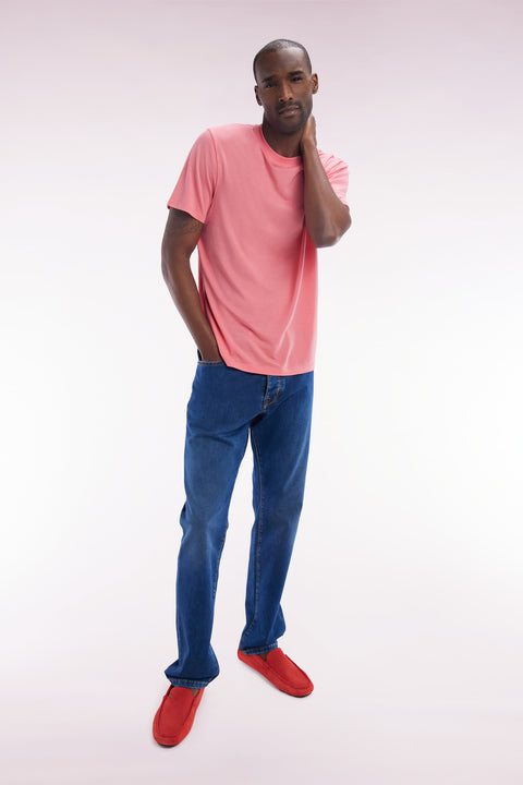 Jean 5 poches en denim stretch bleu brut coupe droite - Image 3