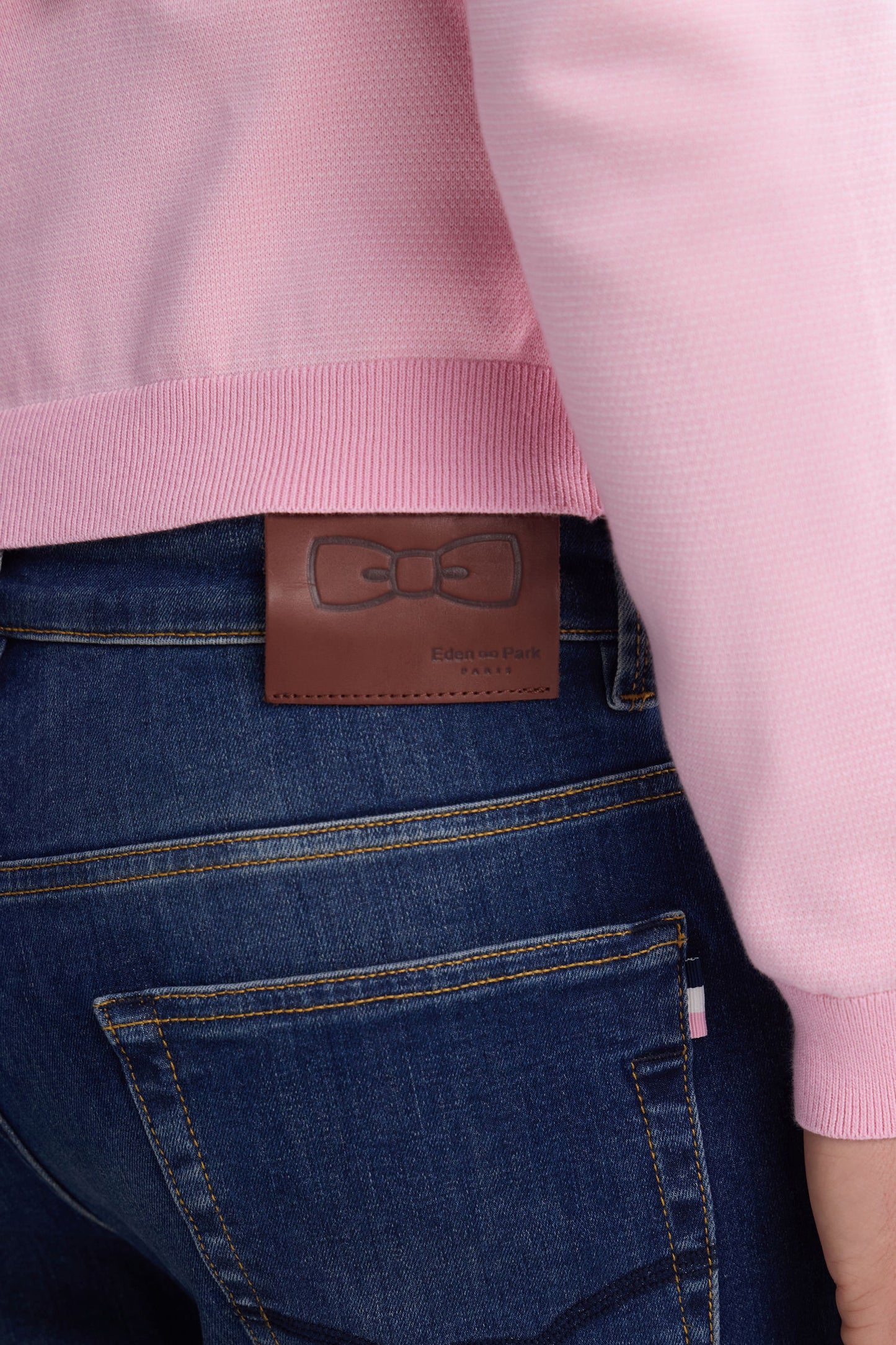Slim-fit raw stretch denim 5-pocket jeans