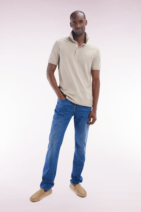 Jean 5 poches en denim stretch délavage stone wash medium coupe slim - Image 3