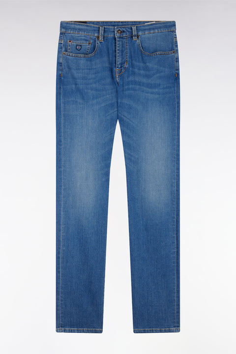 Jean 5 poches en denim stretch délavage stone wash medium coupe slim - Image 2