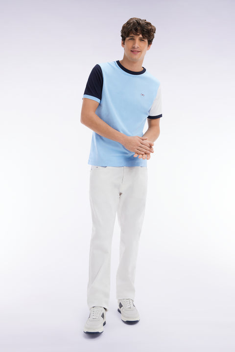 Jean 5 poches en denim stretch blanc coupe droite - Image 3