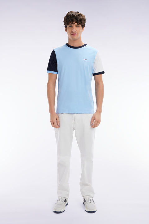 Jean 5 poches en denim stretch blanc coupe droite - Image 1