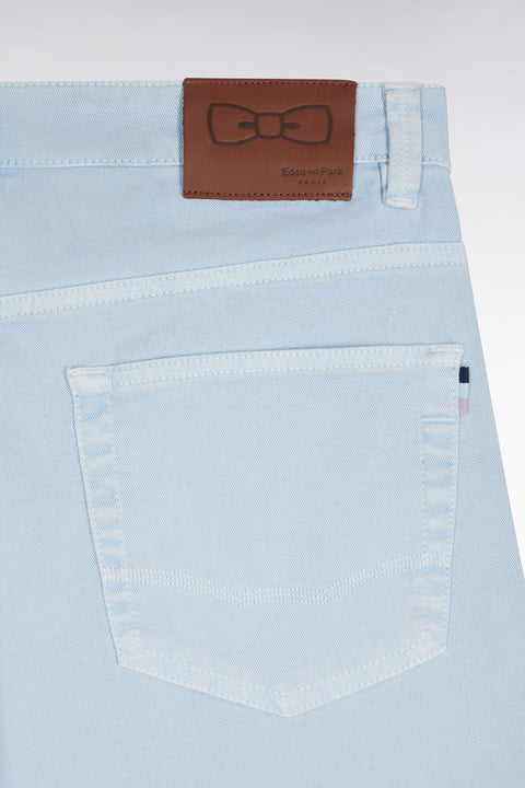 Jean 5 poches en denim stretch ciel coupe droite - Image 2