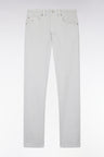 Jean 5 poches en denim stretch gris clair coupe droite