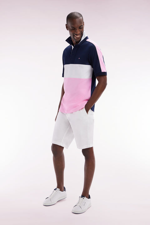 Bermuda chino en coton stretch blanc coupe droite - Image 3