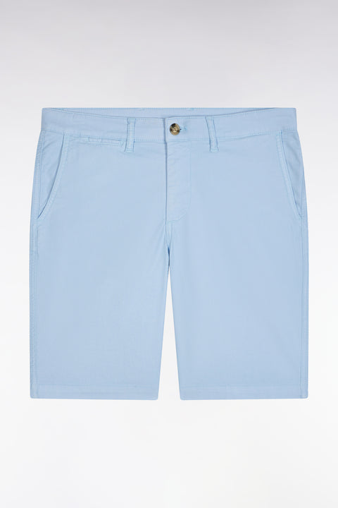 Bermuda en lyocell et coton stretch gris clair coupe droite - Image 2