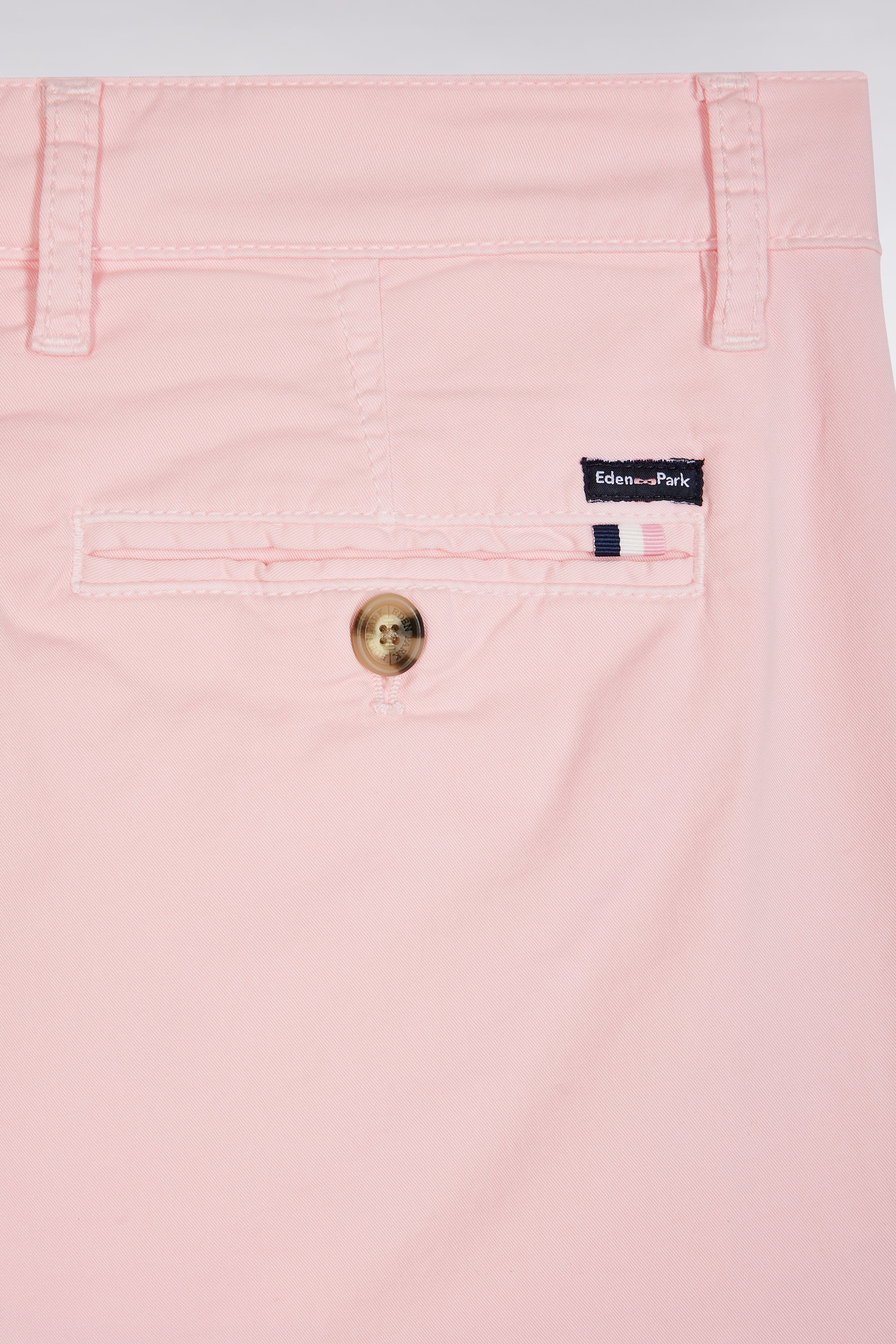 Bermuda à taille élastiquée en lyocell et coton stretch rose