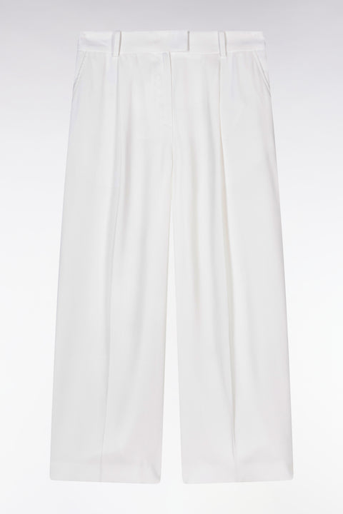 Pantalon à jambes larges fluide écru - Image 2