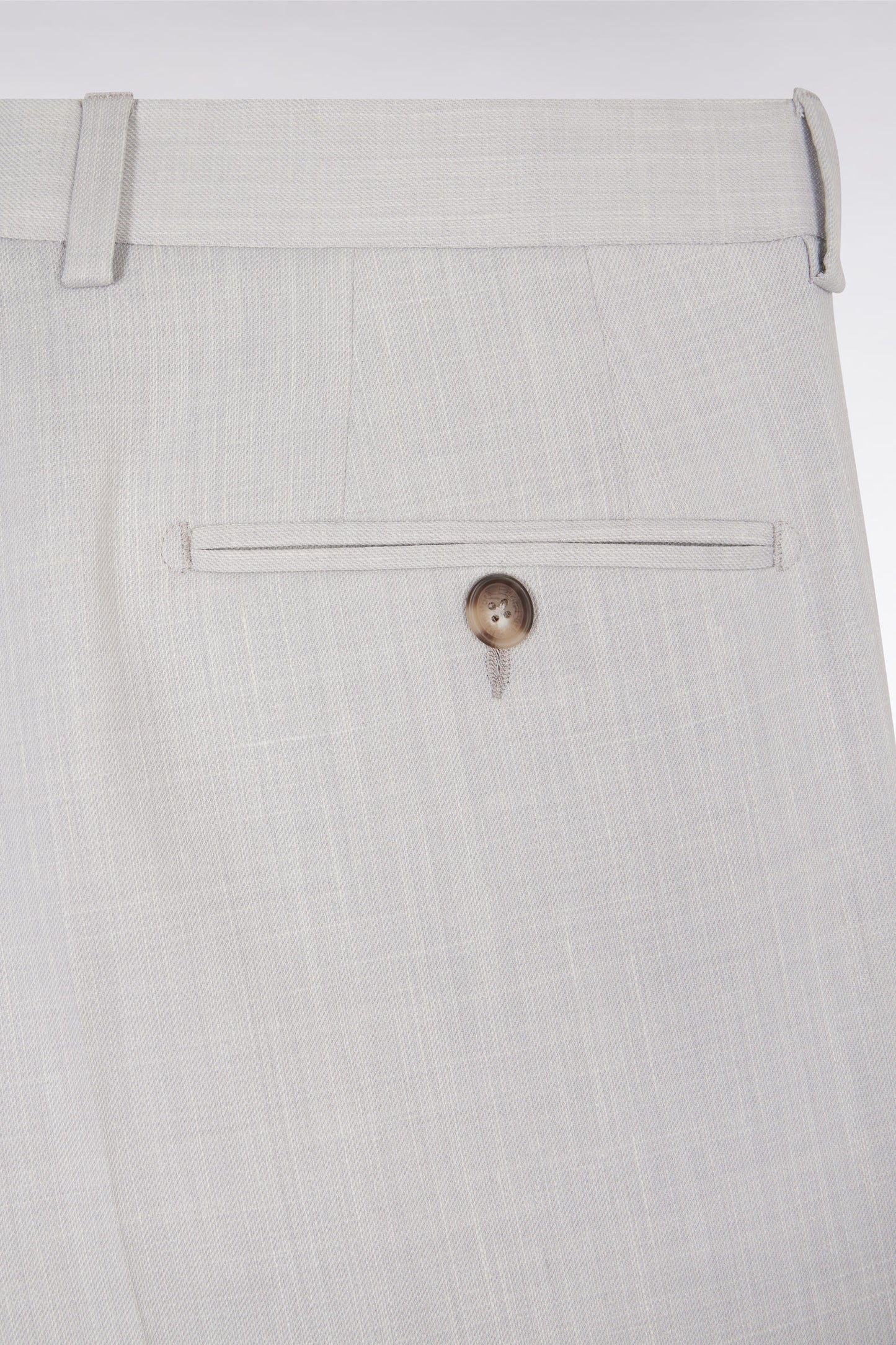 Elasticated trousers in grey stretch wool and cotton blend