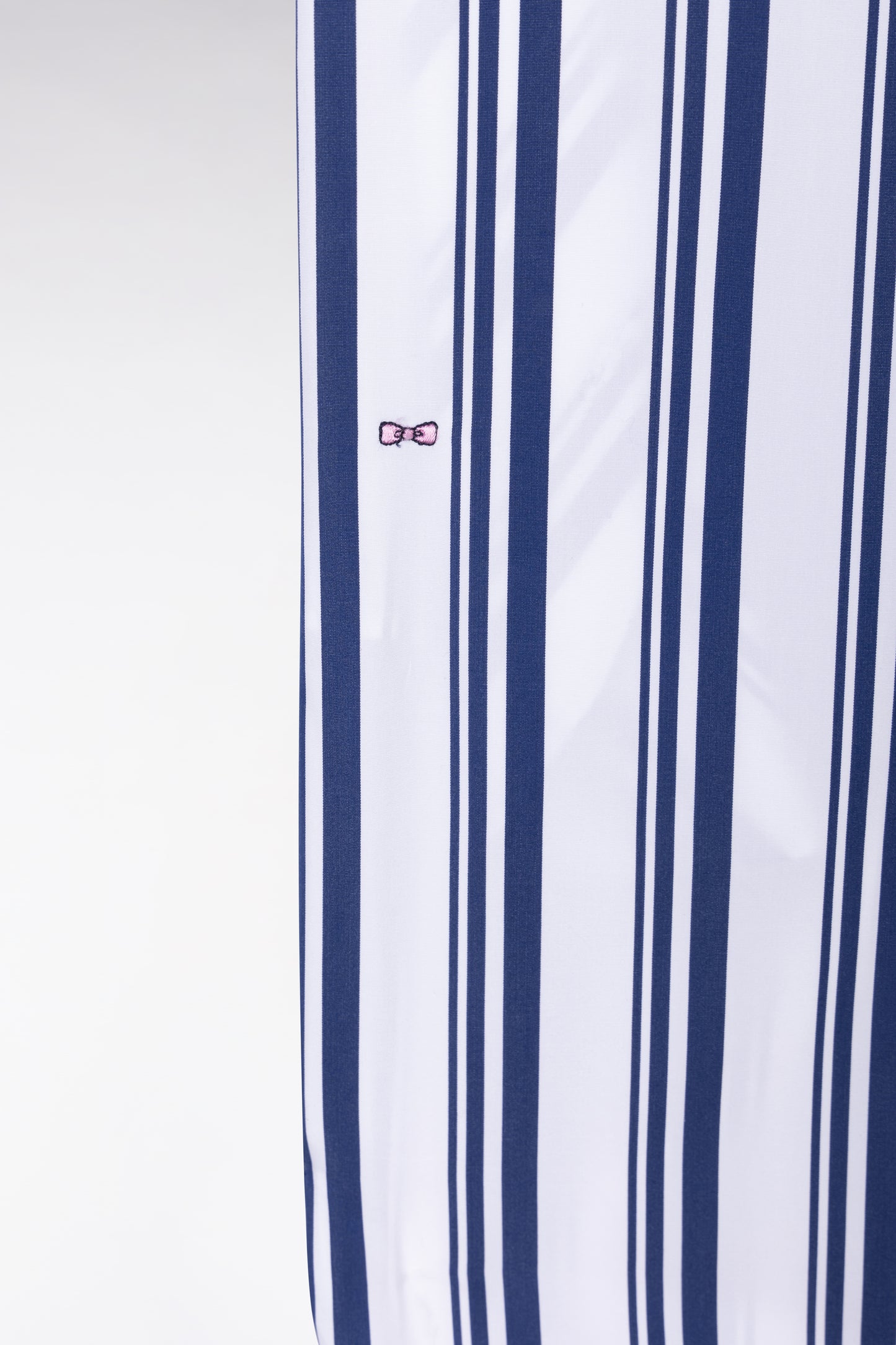 Relaxed fit striped shirt dress in navy and white cotton