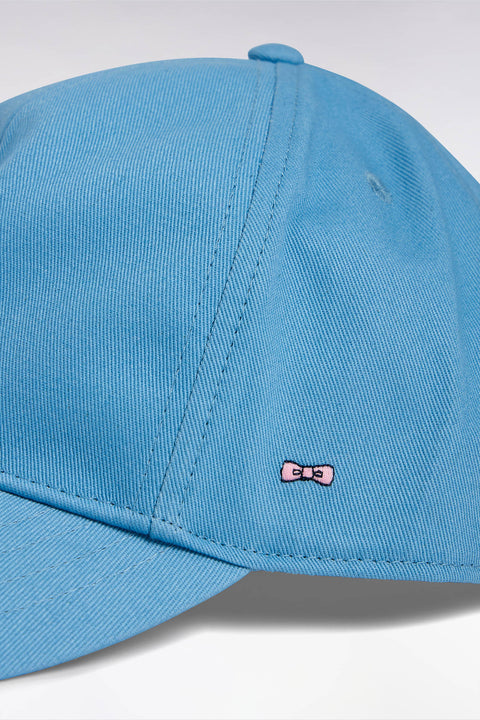Casquette unie en twill de coton ciel broderie nœud papillon - Image 3