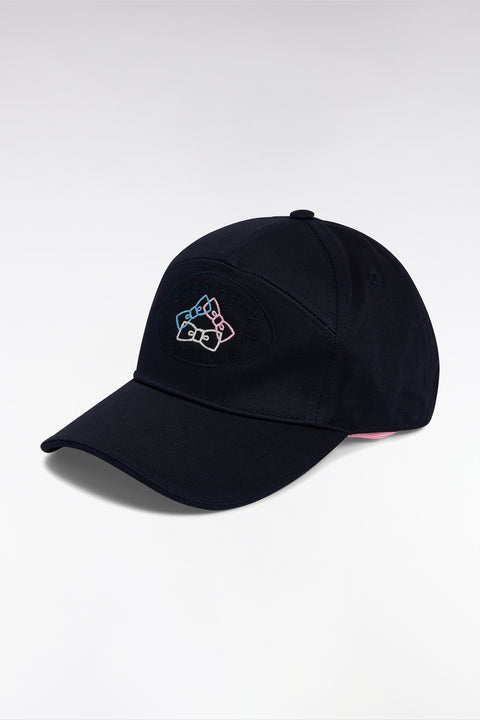 Casquette en twill de coton marine broderie nœuds papillon - Image 2