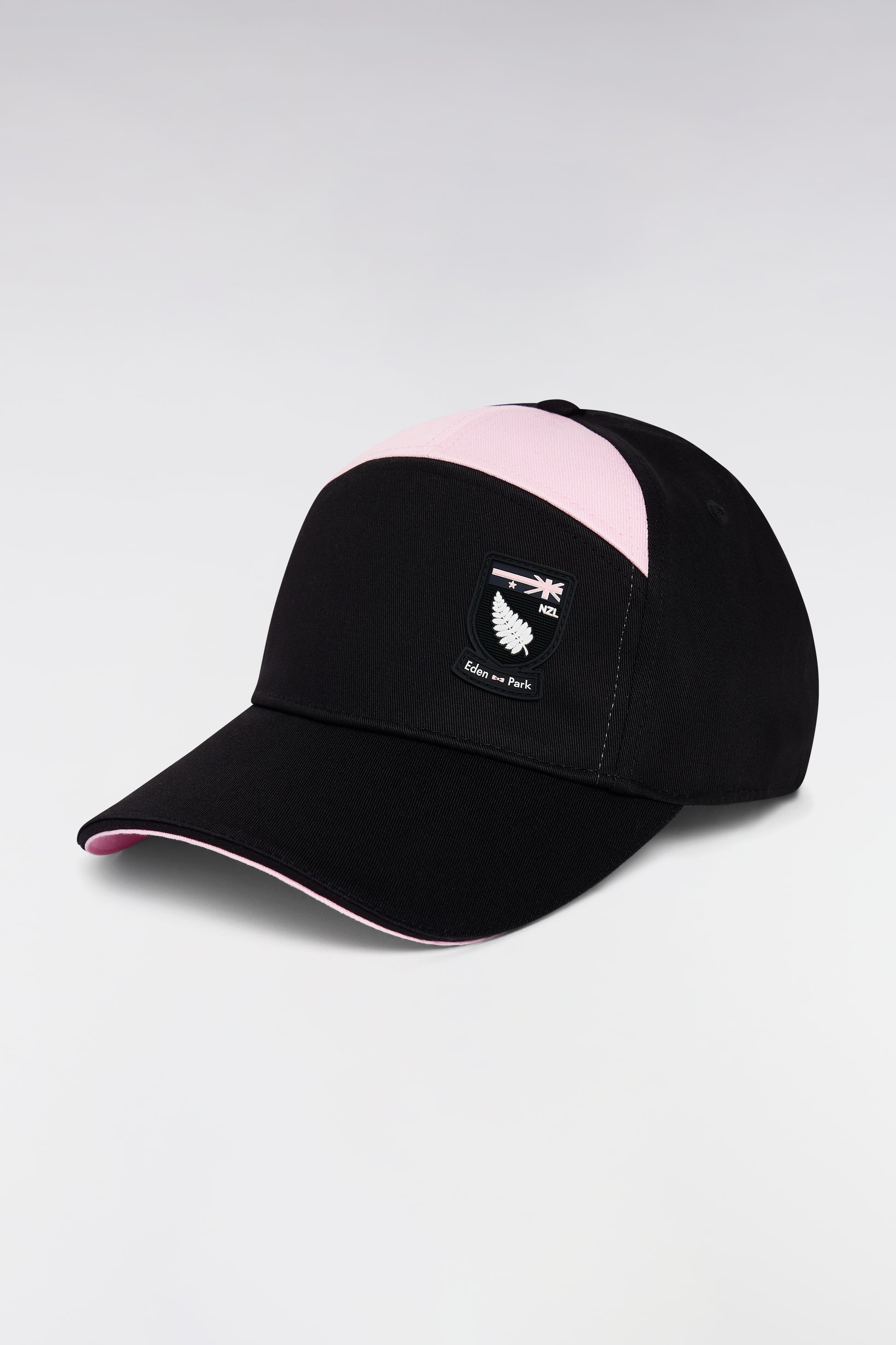 Casquette en coton noir et rose New Zealand