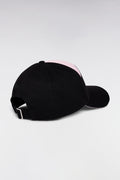 Casquette en coton noir et rose New Zealand