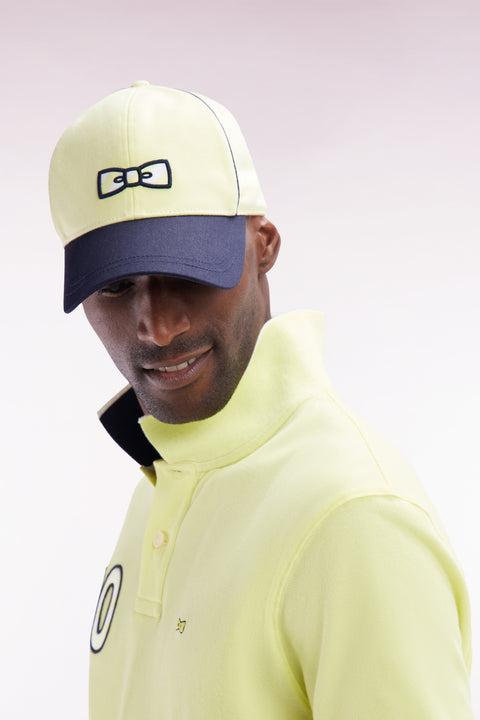 Casquette en jersey de coton jaune nœud papillon cerclé - Image 1