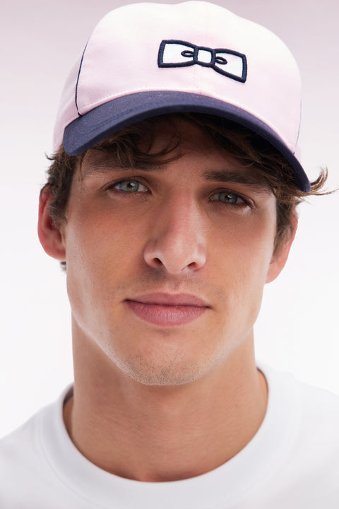 Casquette en jersey de coton rose nœud papillon cerclé - Image 1
