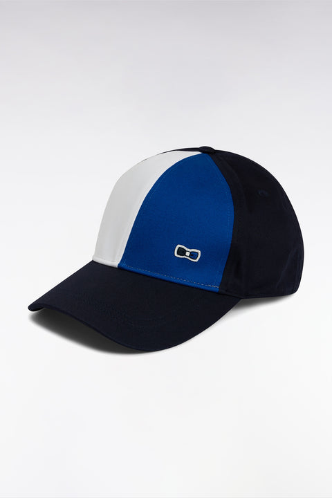 Casquette tricolore en twill de coton marine - Image 2