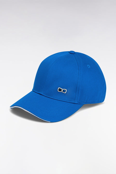 Casquette en twill de coton bleu visière passepoilée - Image 2