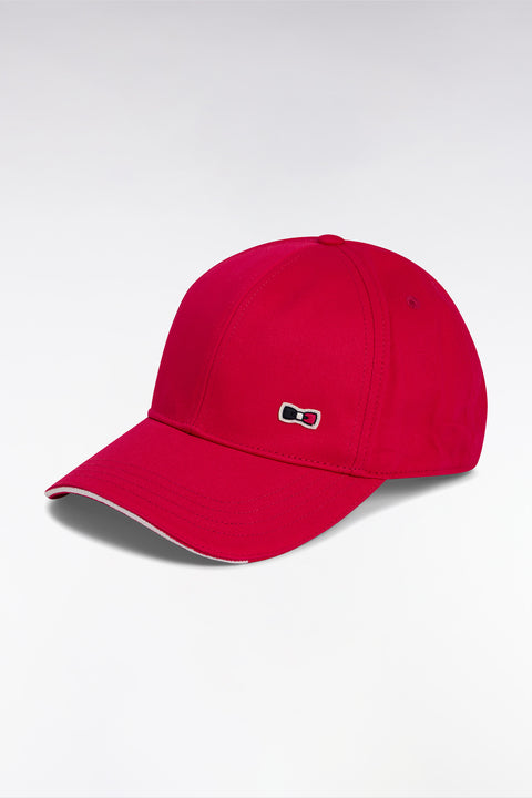 Casquette en twill de coton fuchsia visière passepoilée - Image 2