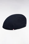 Beret cap in navy cotton twill