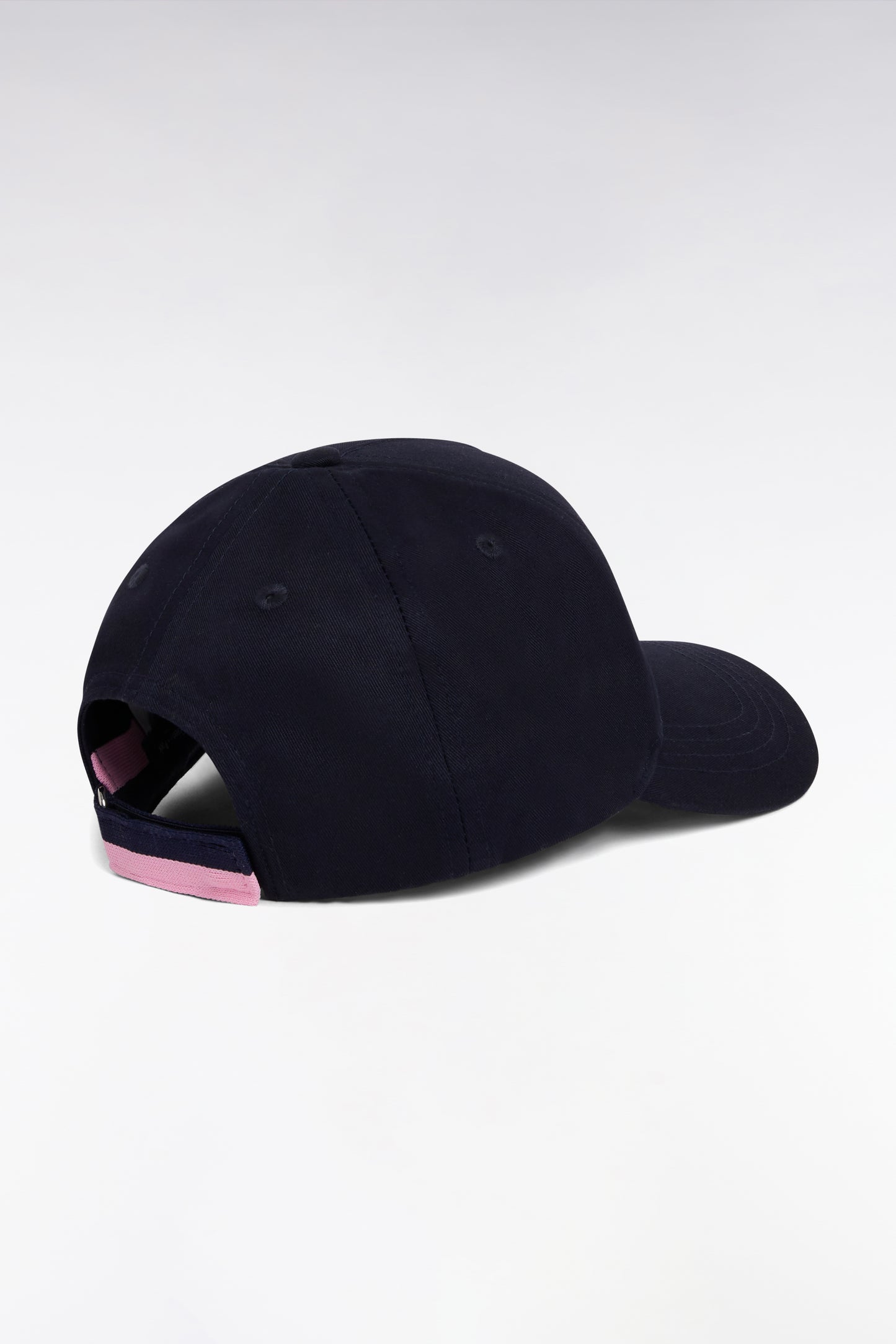 Casquette en coton marine broderie Eden Park rose