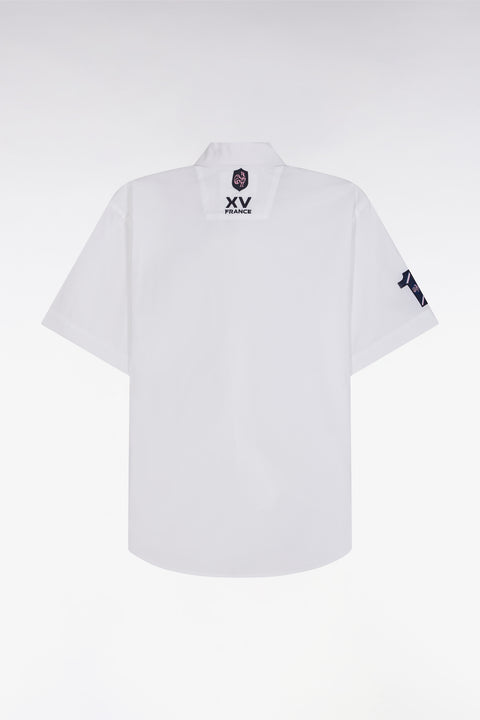 XV de France short sleeved white cotton shirt - Image 2