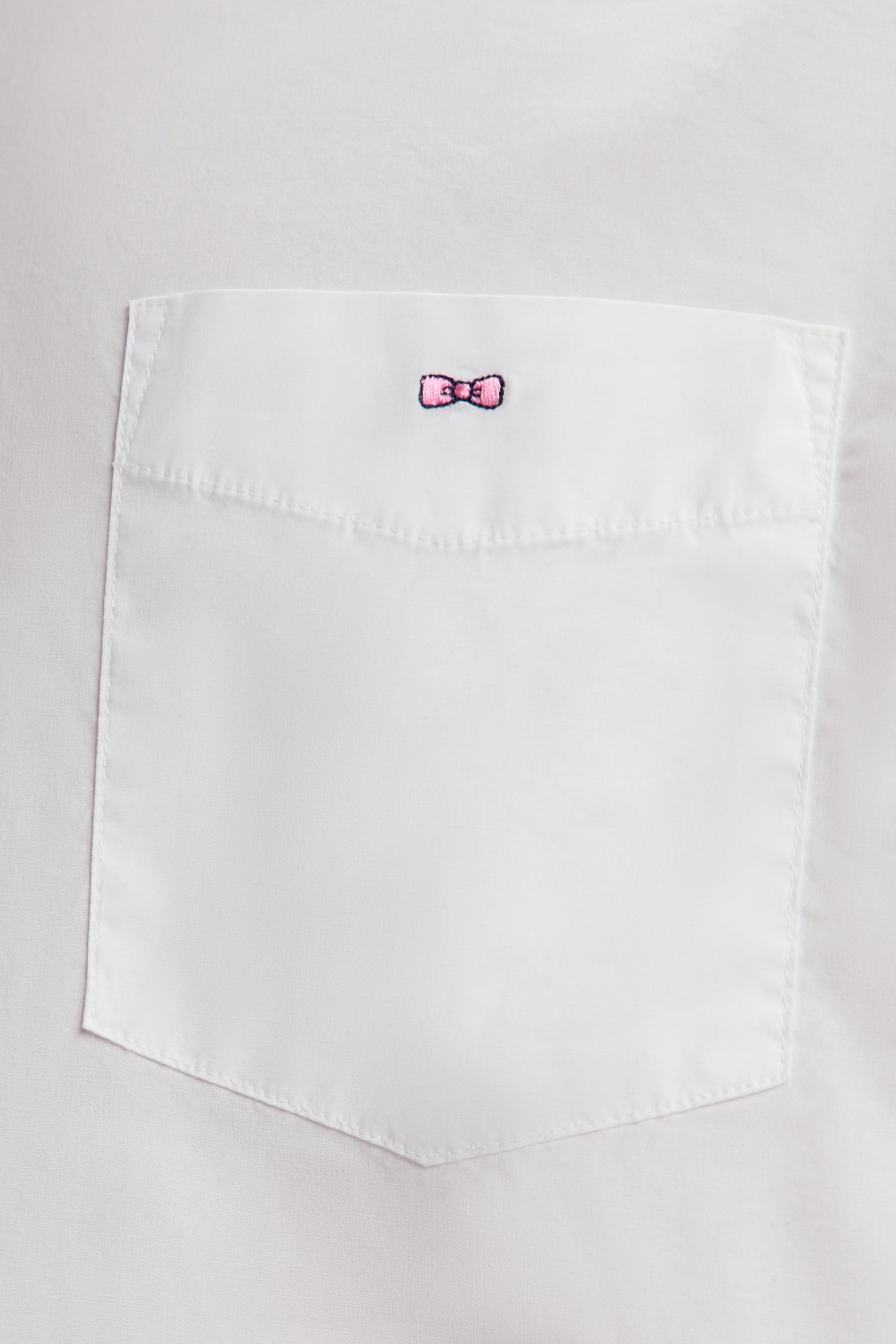 Straight-fit unisex shirt in white stretch cotton and lyocell