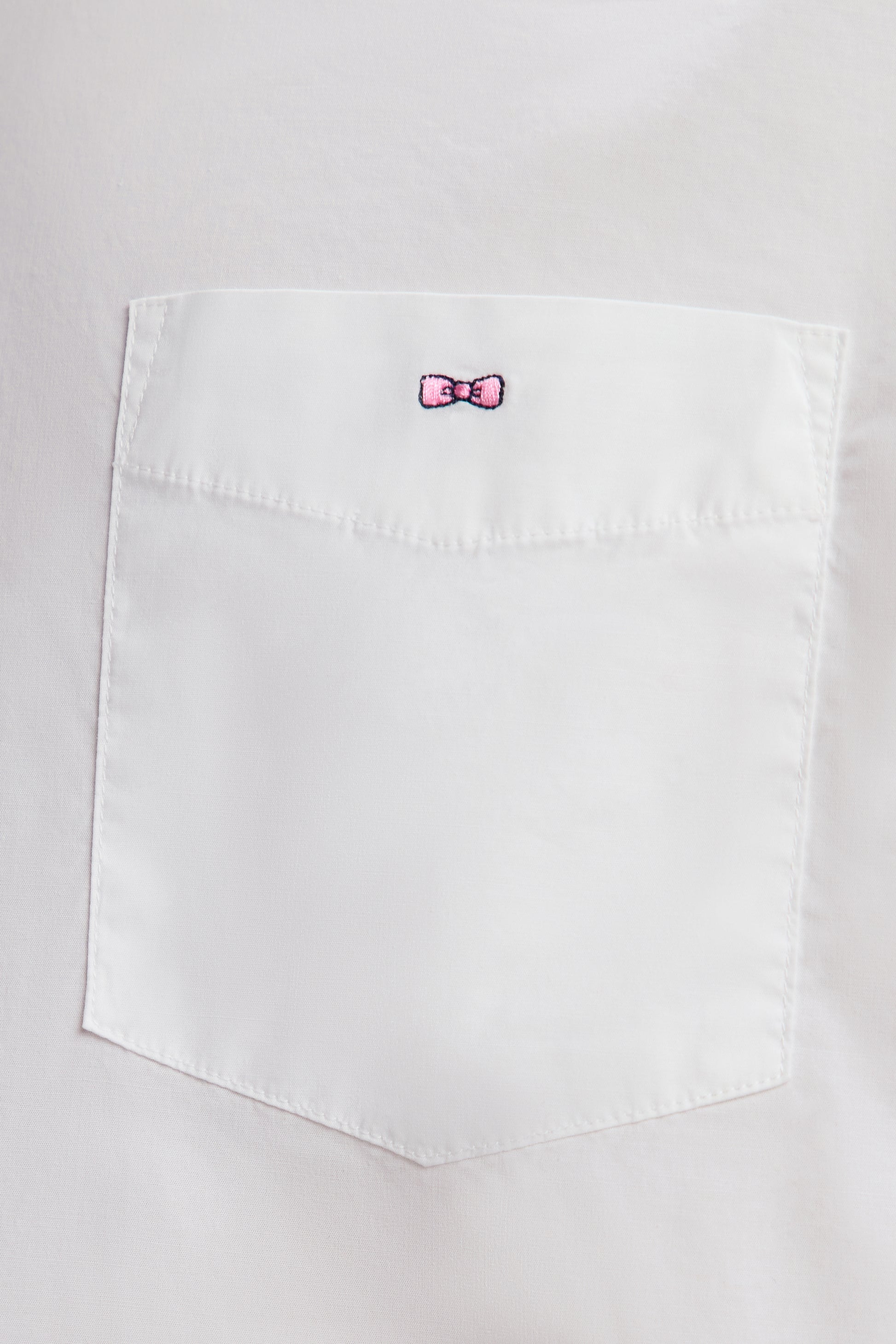 Chemise unisexe en coton et lyocell stretch blanc coupe droite