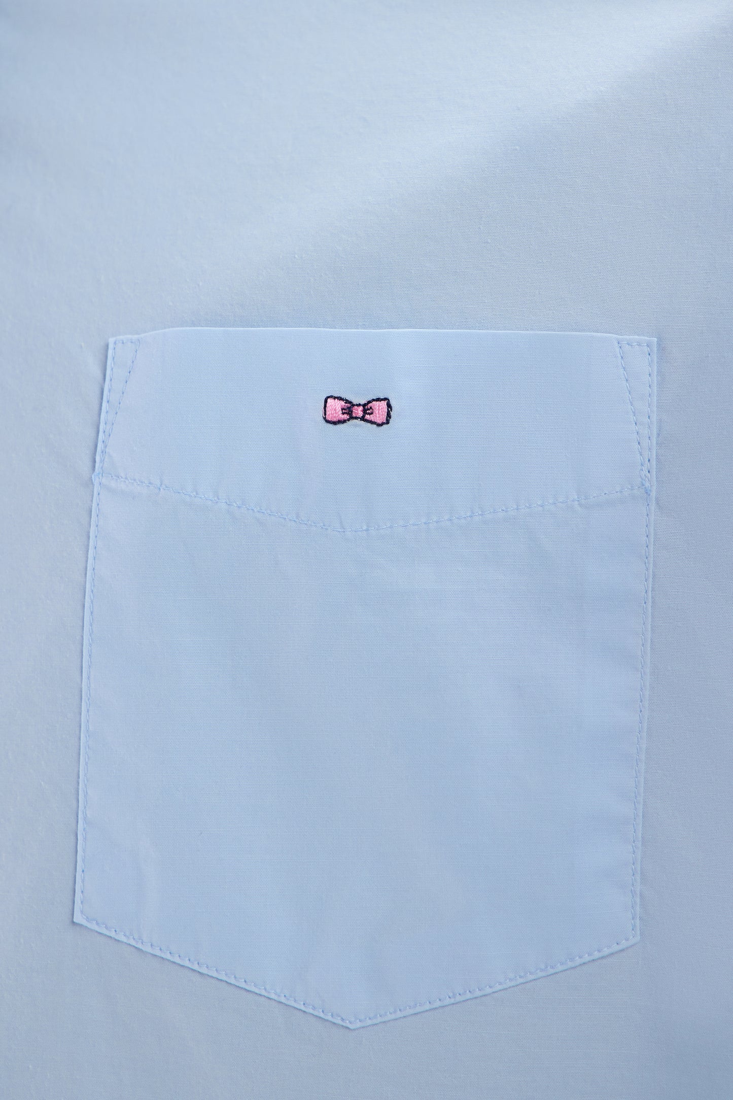 Chemise unisexe en coton et lyocell stretch ciel coupe droite