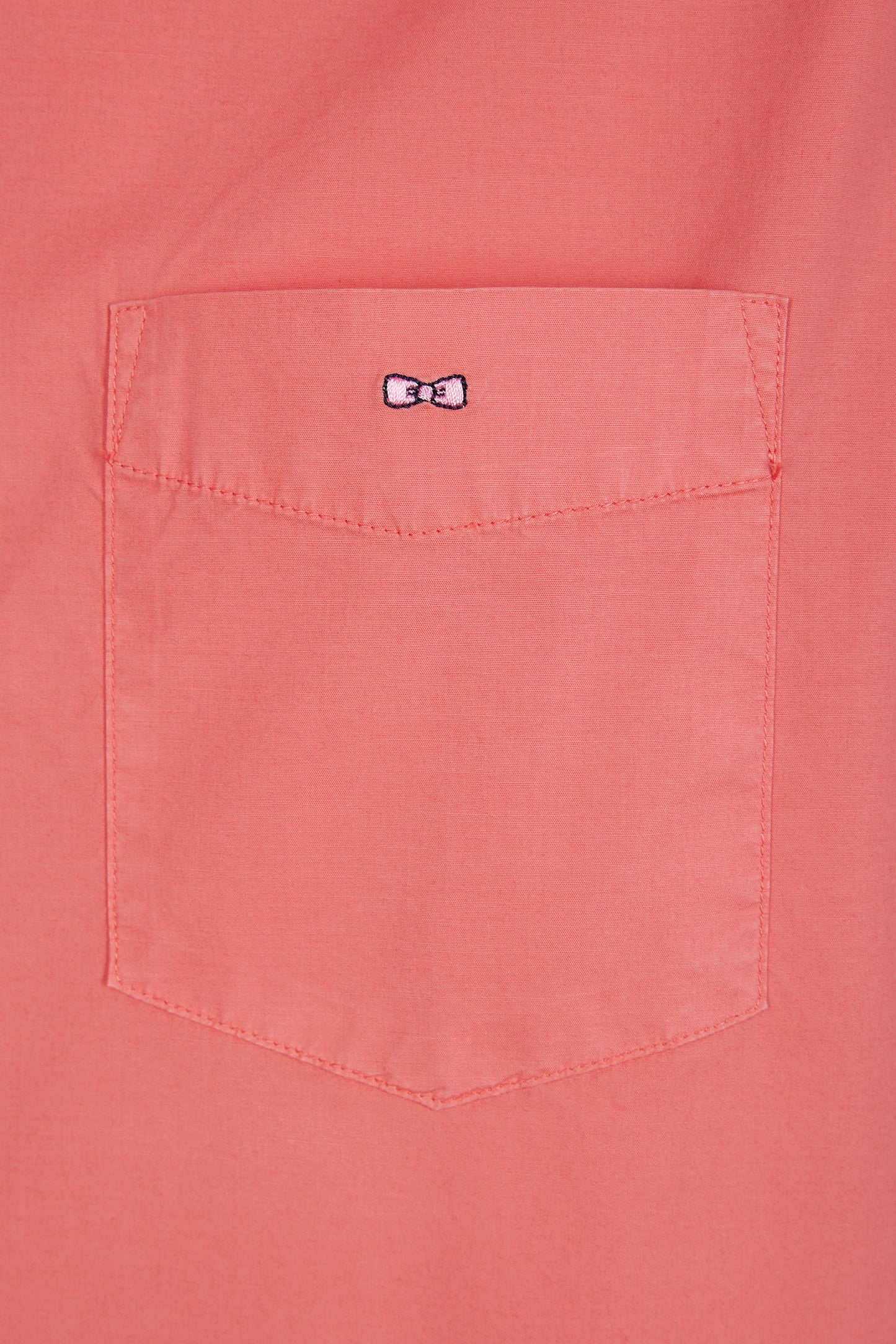Chemise unisexe en coton et lyocell stretch saumon coupe droite