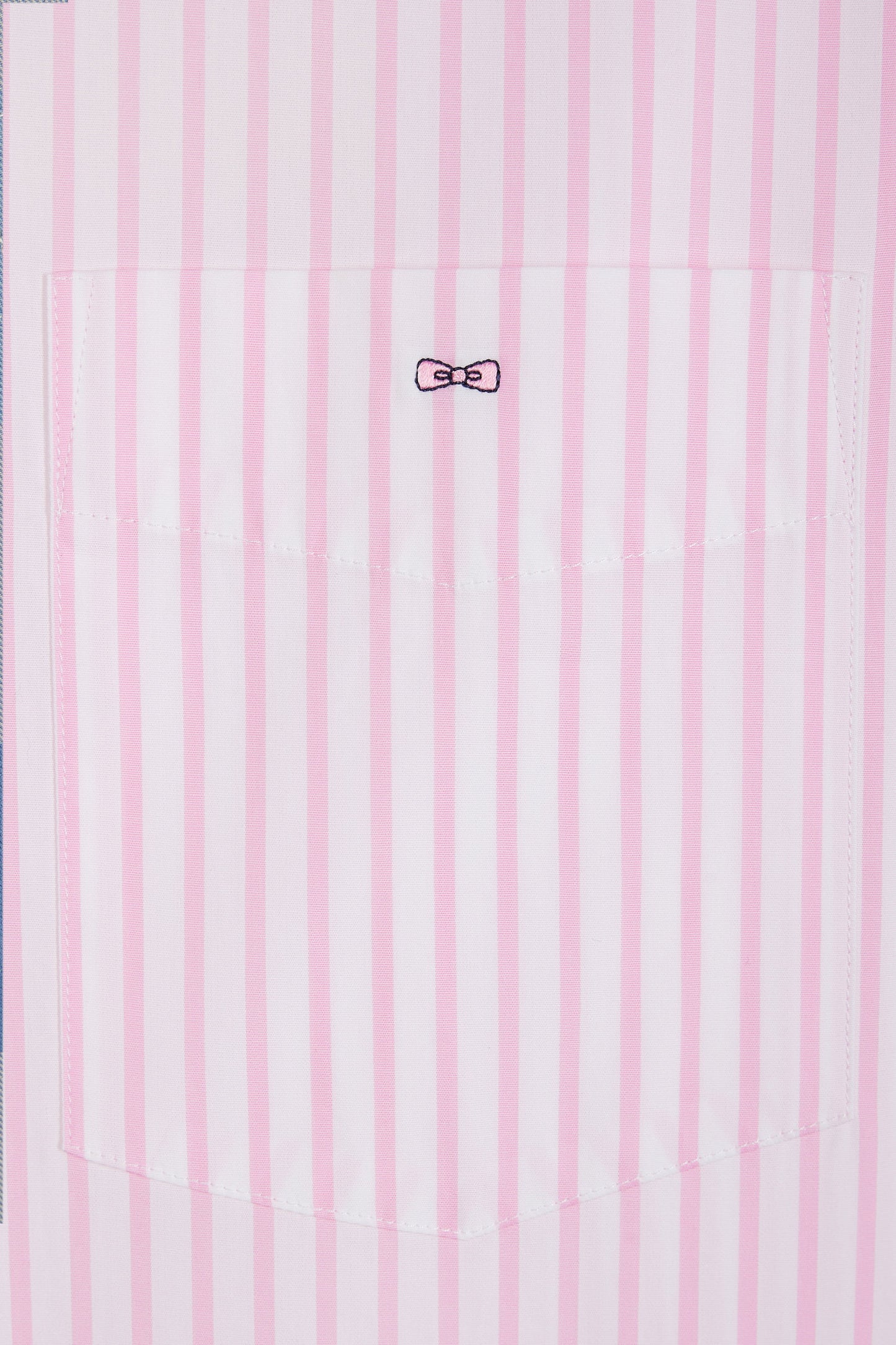 Straight-fit striped pink cotton shirt