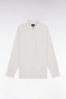 Beige cotton shirt with patch pocket