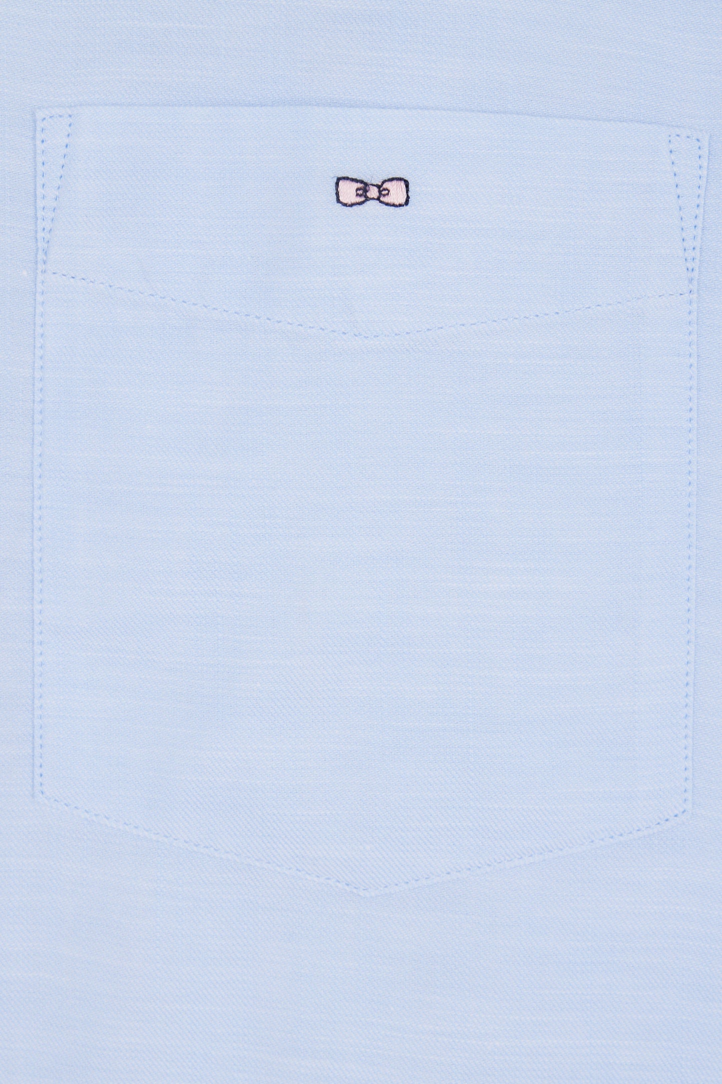 Sky blue cotton shirt with patch pocket