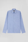 Grey cotton shirt with patch pocket