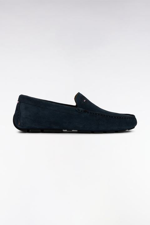 Mocassins en cuir suédé bleu marine - Image 1