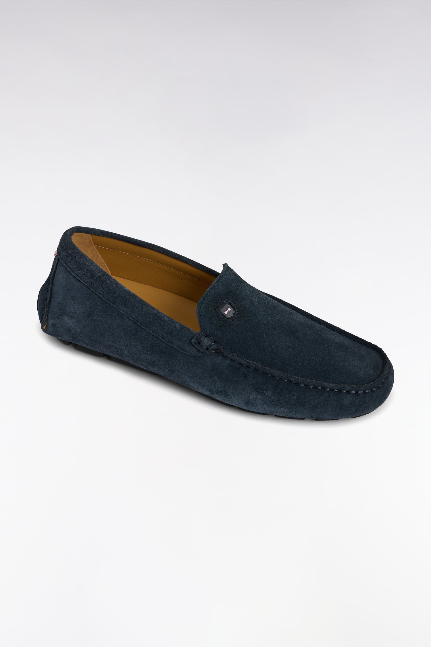 Mocassins en cuir suédé bleu marine
