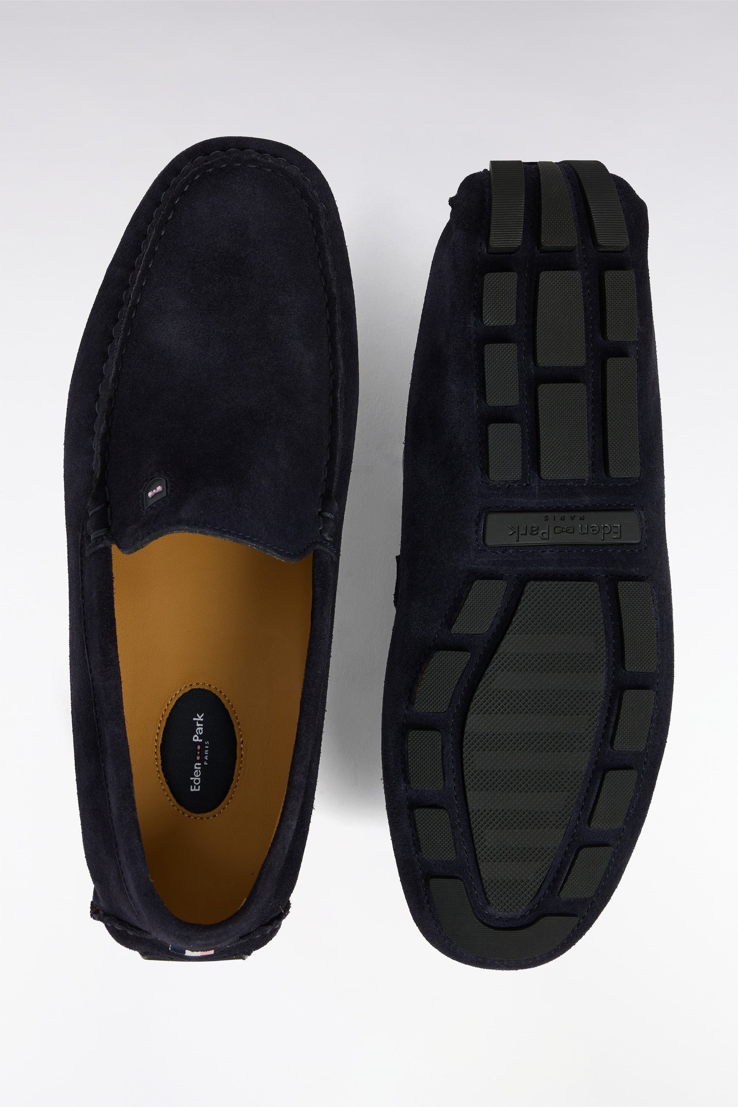 Mocassins en cuir suédé marine