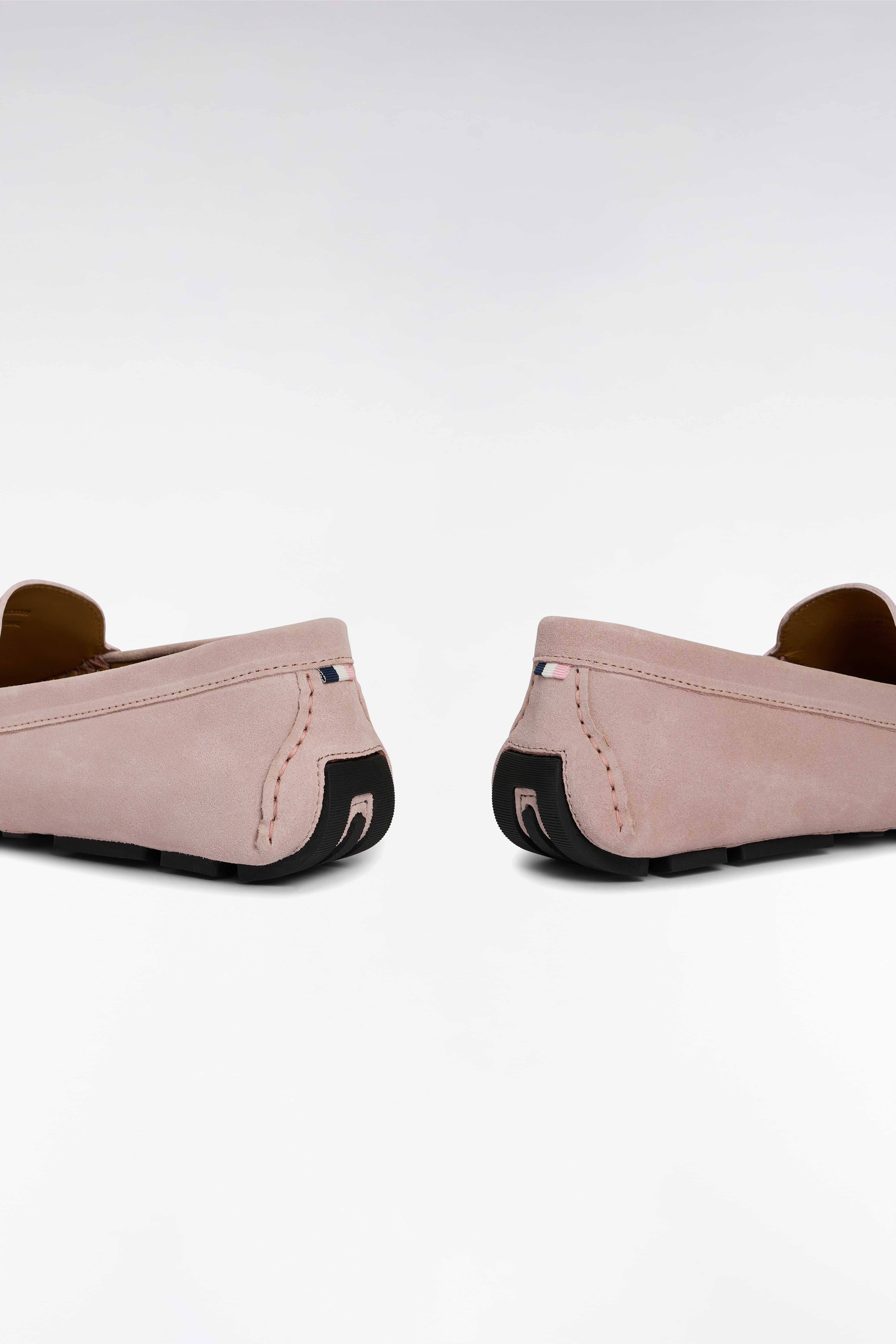 Mocassins en cuir suédé roses