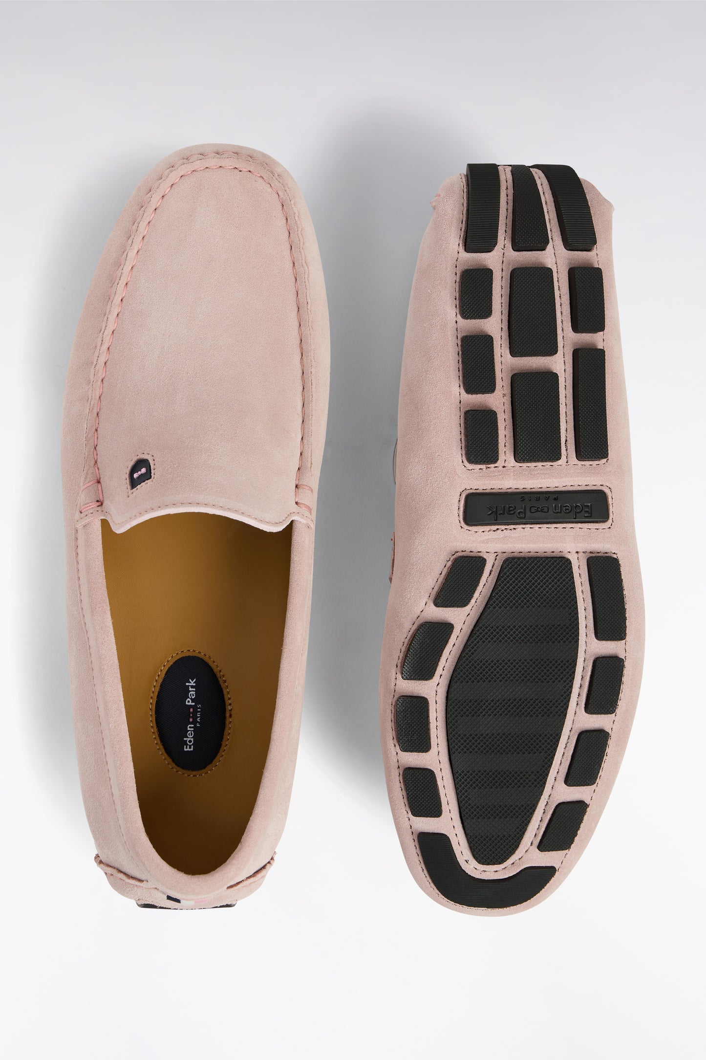Mocassins en cuir suédé roses