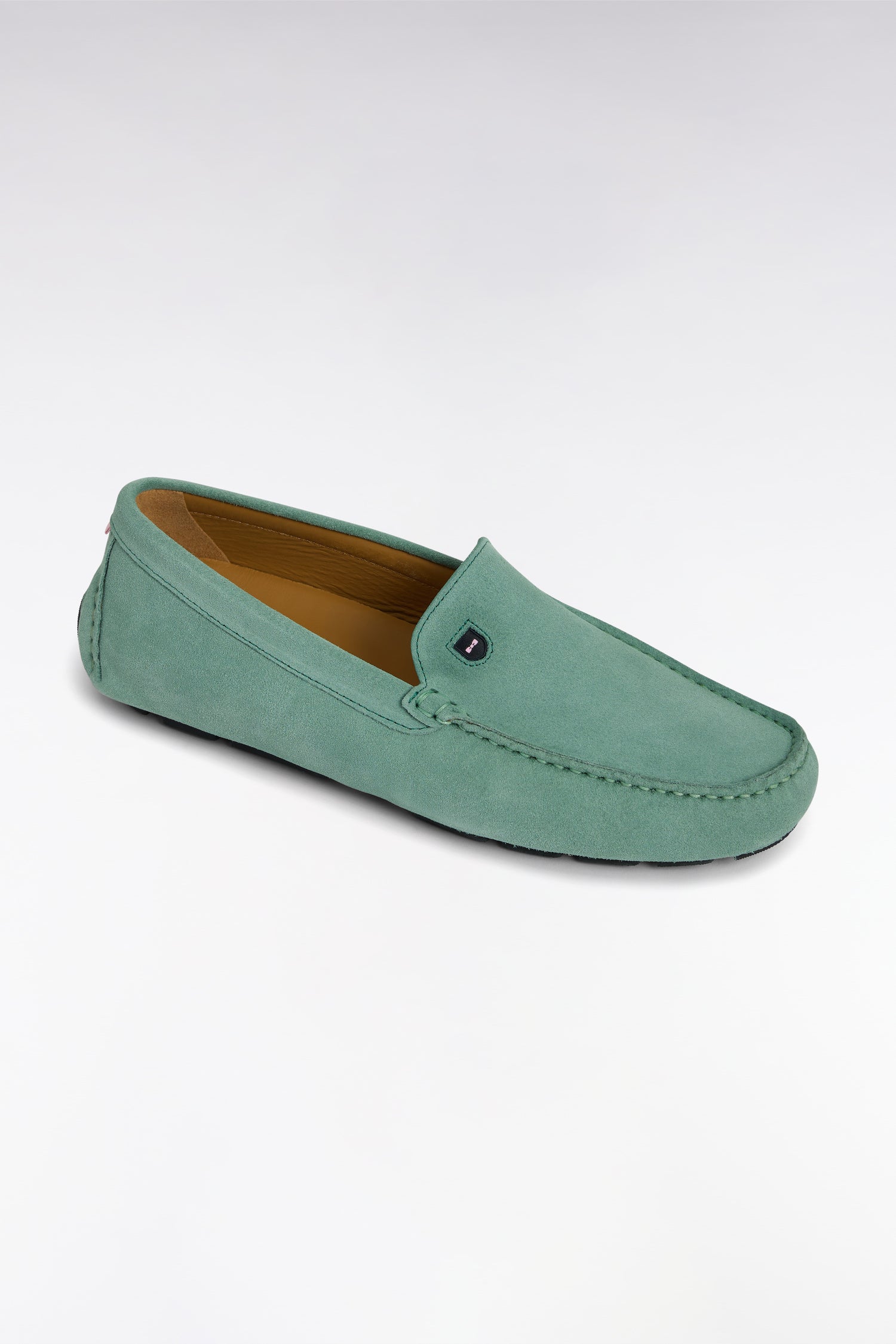 Mocassins en cuir suédé verts