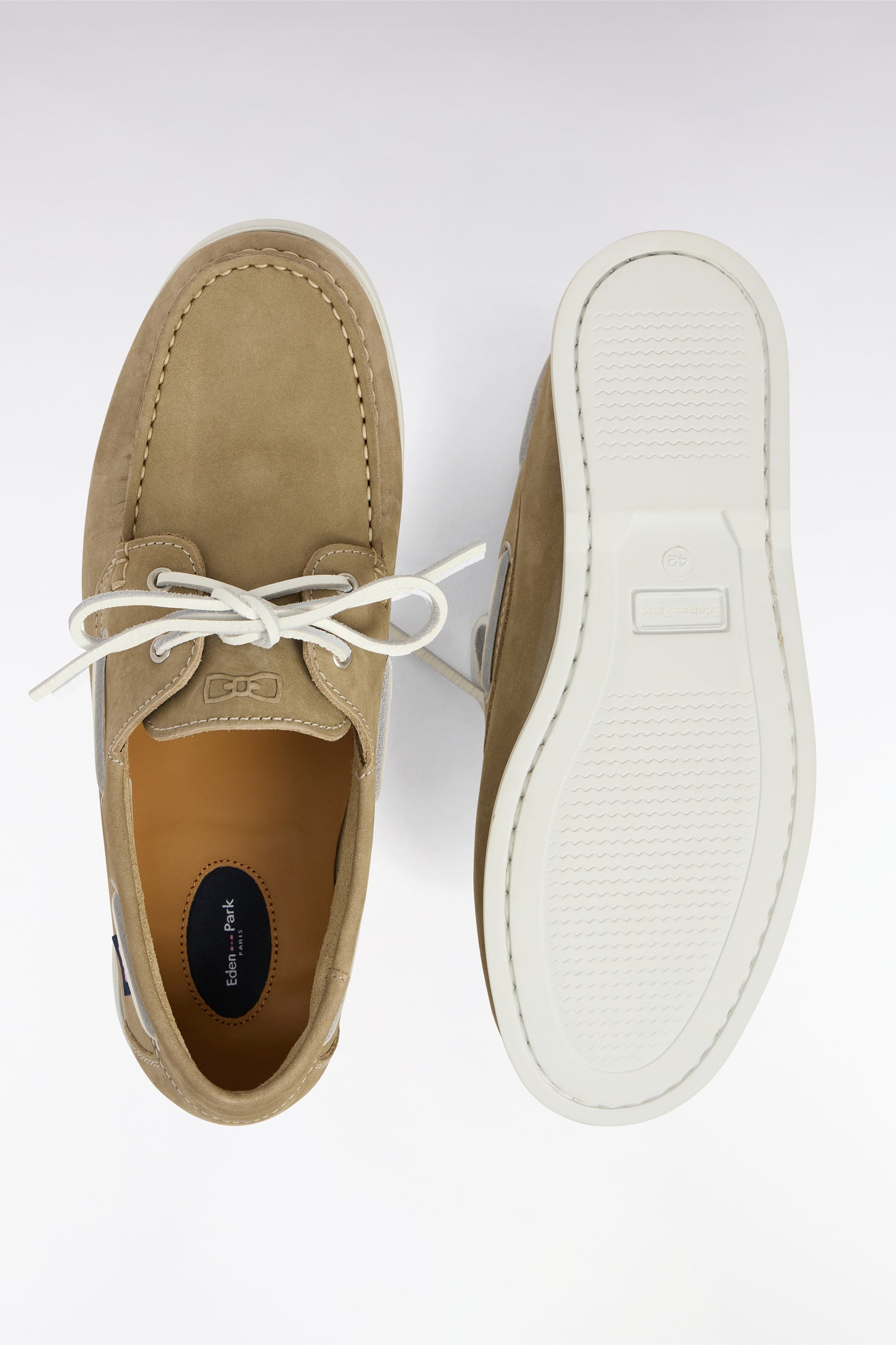 Camel suede leather boat shoes style loafers