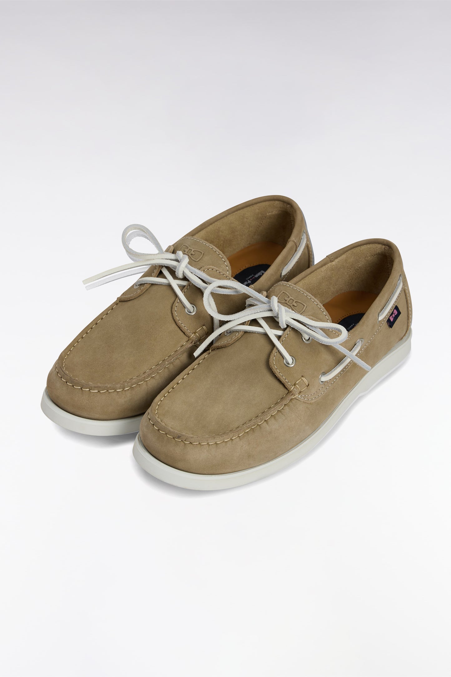 Camel suede leather boat shoes style loafers
