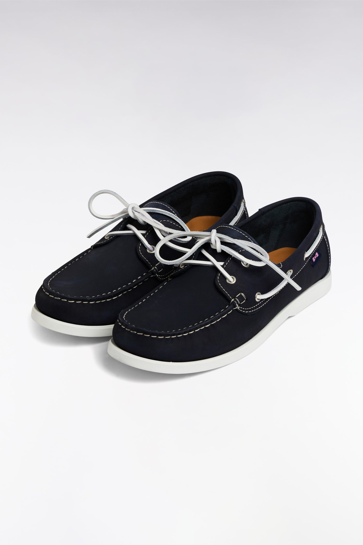 Mocassins bateau en cuir suédé marine