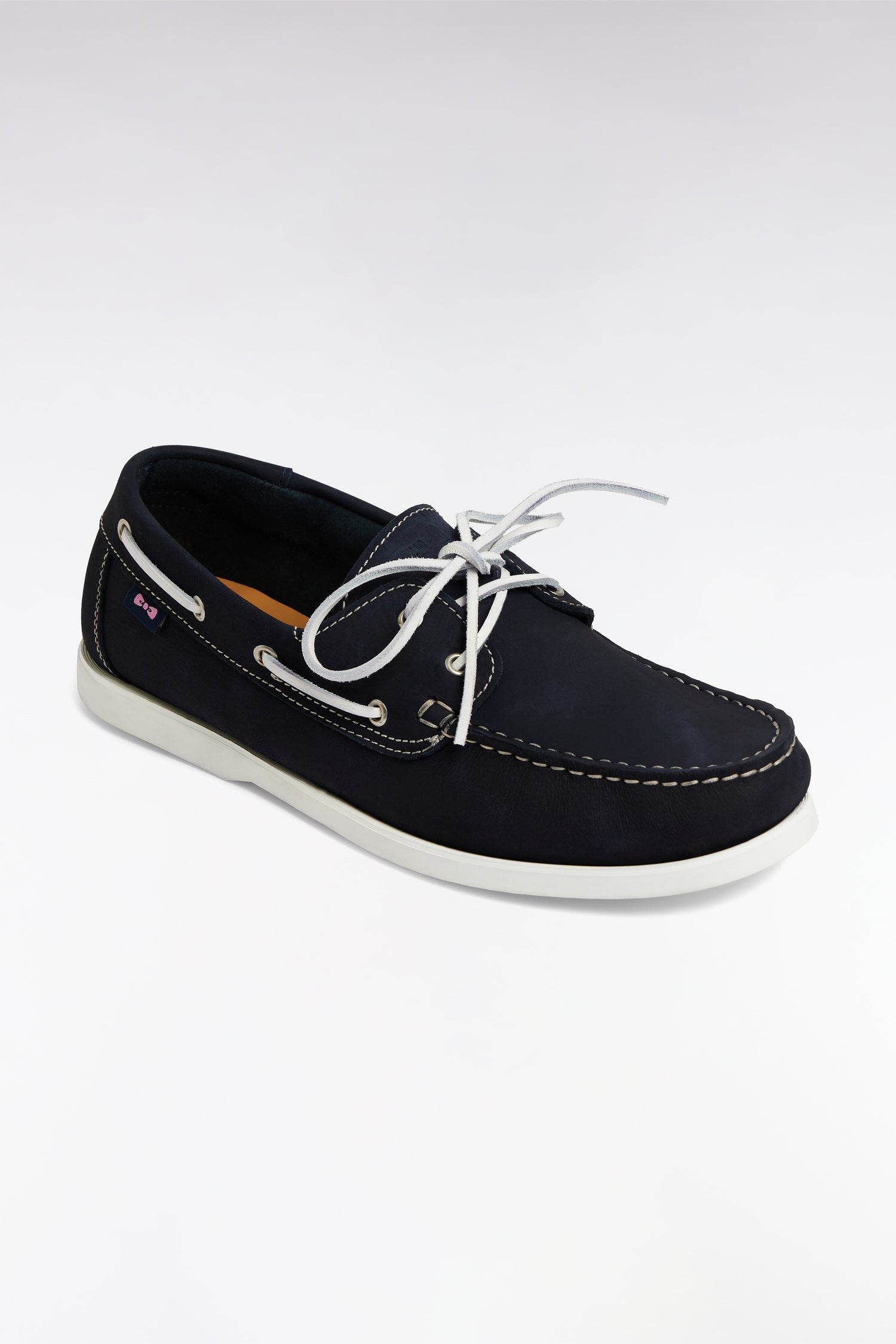 Mocassins bateau en cuir suédé marine