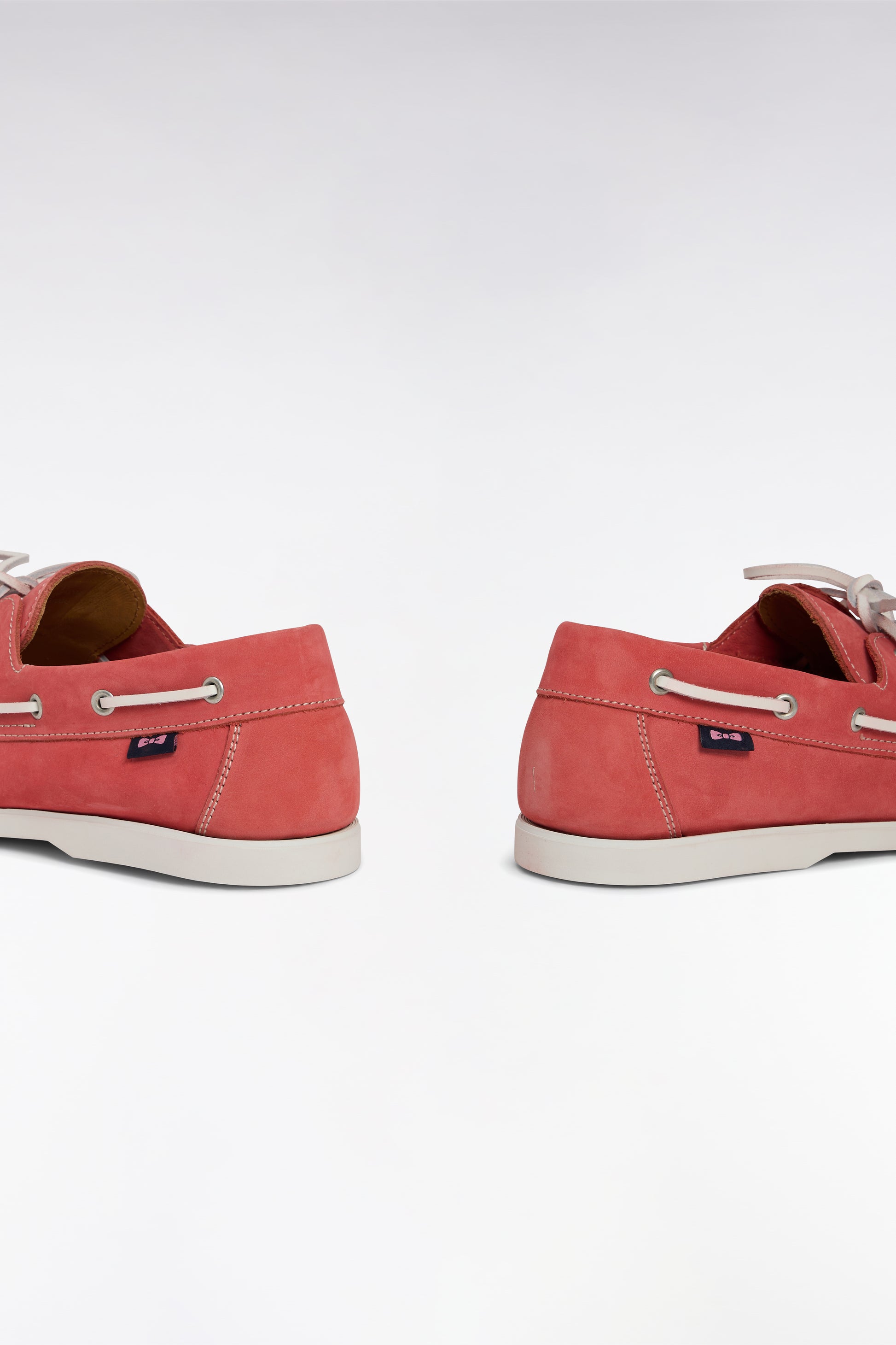 Mocassins bateau en cuir suédé rouge