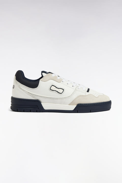 Sneakers EP10 en cuir blanches et marine - Image 1