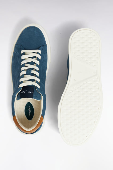Baskets basses en cuir bleu gris - Image 3